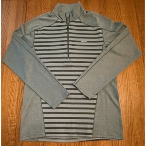 Patagonia Capilene 3 Midweight Pullover Mens Largf Gray 1/4 Zip Base Layer